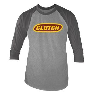 Clutch Unisex Adult Classic Logo Long-Sleeved Baseball T-Shirt / Gray